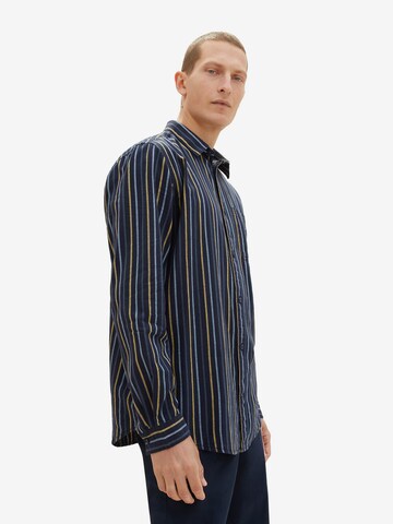 Coupe regular Chemise TOM TAILOR en bleu