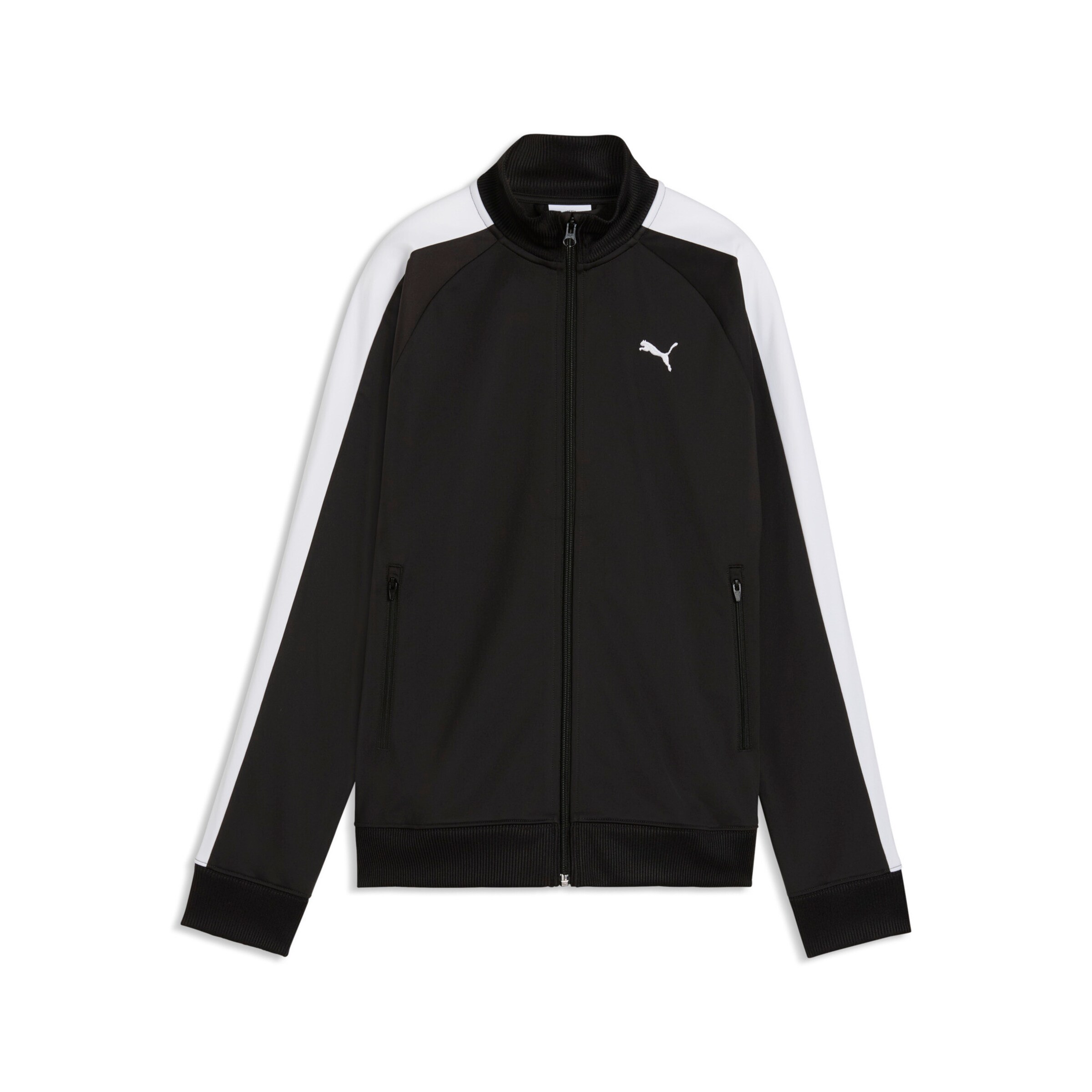 PUMA Athletic Jacket in Black: front