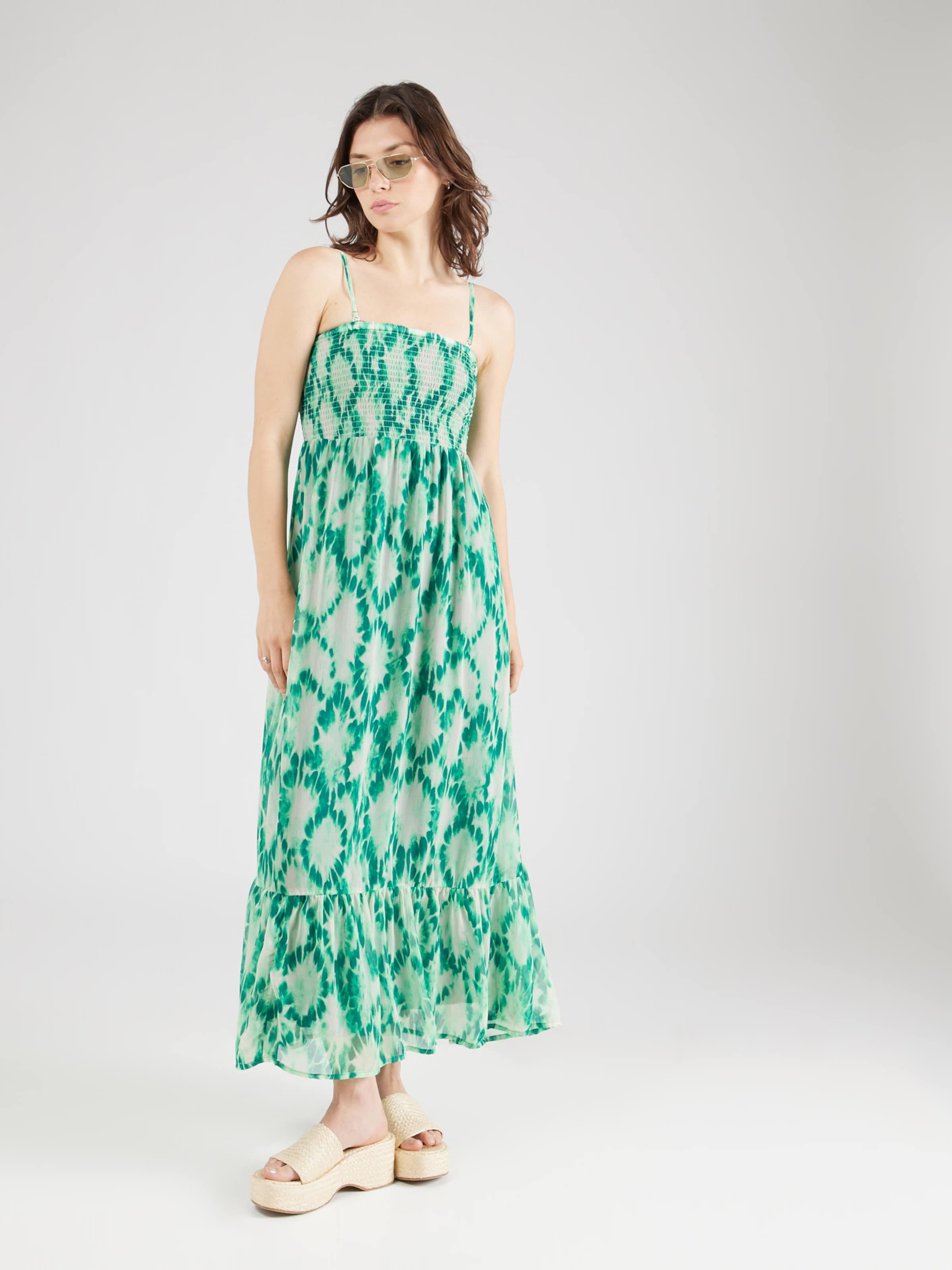 ONLY Summer Dress ELENA in Grass Green Light Green ABOUT YOU