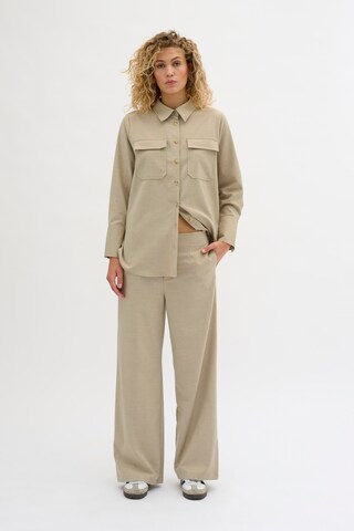 My Essential Wardrobe Wide leg Broek 'Jane' in Beige