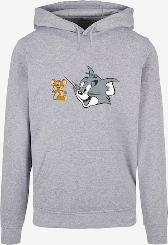 ABSOLUTE CULT Sweatshirt 'Tom and Jerry - Simple Heads' in Grijs: voorkant