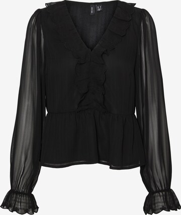 VERO MODA Blouse 'NOLA' in Zwart: voorkant