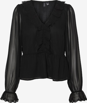 VERO MODA Blouse 'NOLA' in Zwart: voorkant