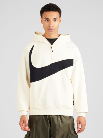 Nike Sportswear Athletic Sweatshirt in White: front