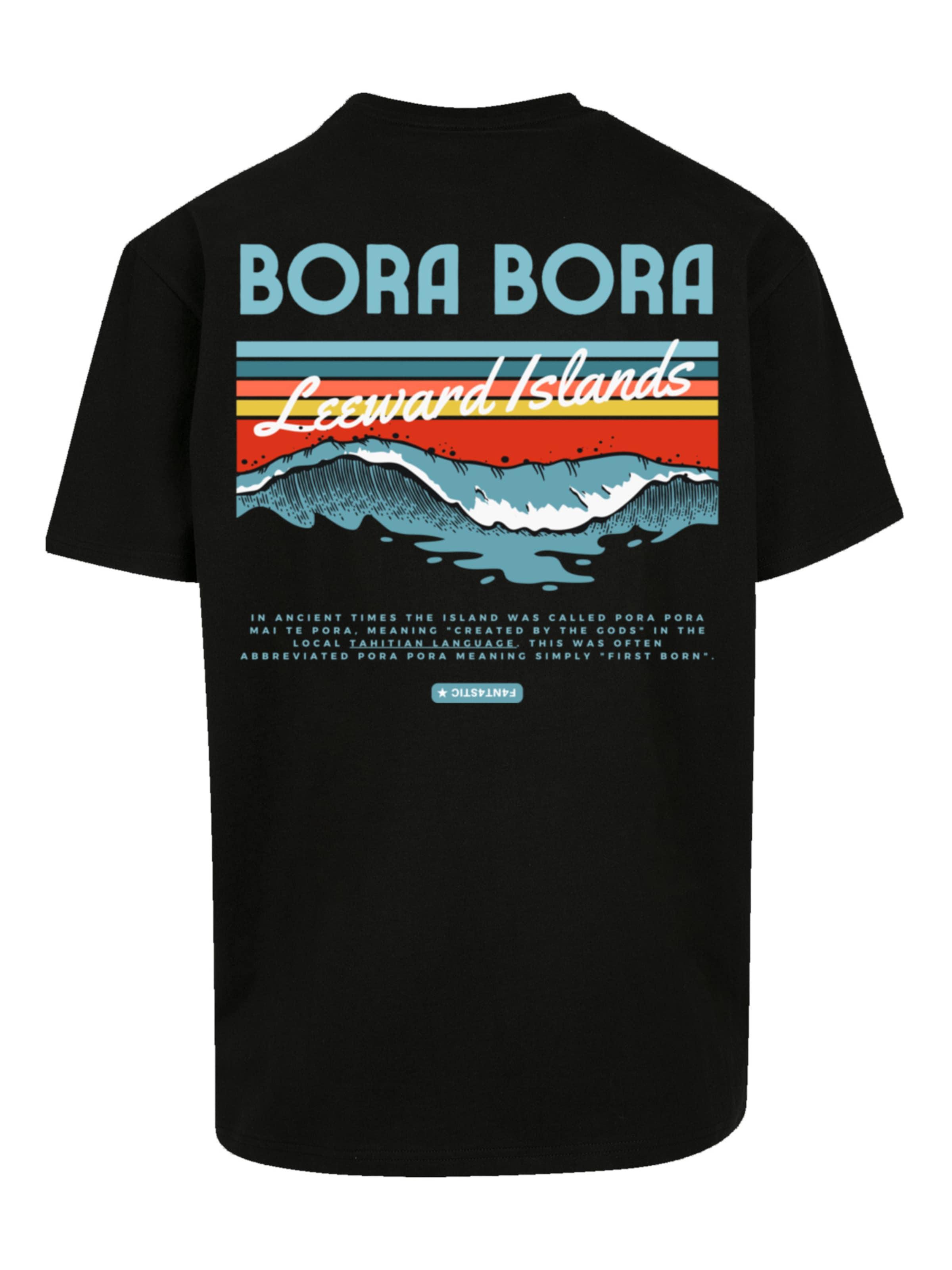 T-Shirt 'Bora Bora Leewards Island' F4NT4STIC en noir