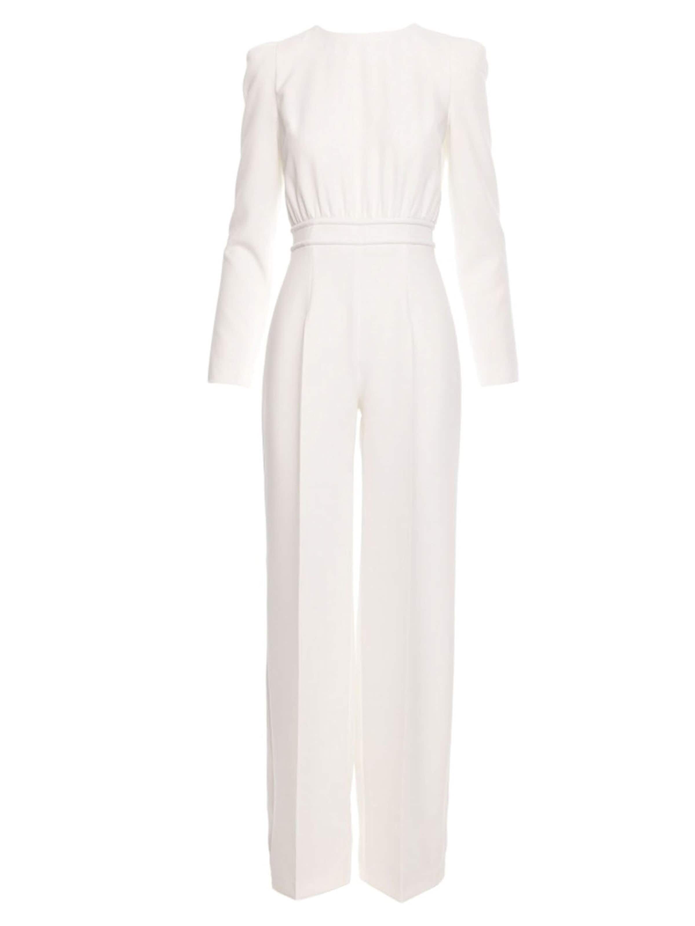 Numoco Jumpsuit 'Overall Adele'‌‌‌‌‌‌‌‌ in Weiß: Vorderseite