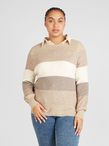 ONLY Carmakoma Pullover 'NEW DARIA' in Grau: predná strana