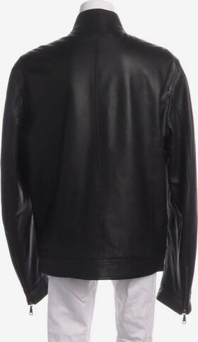 Versace Jeans Lederjacke / Ledermantel M in Schwarz