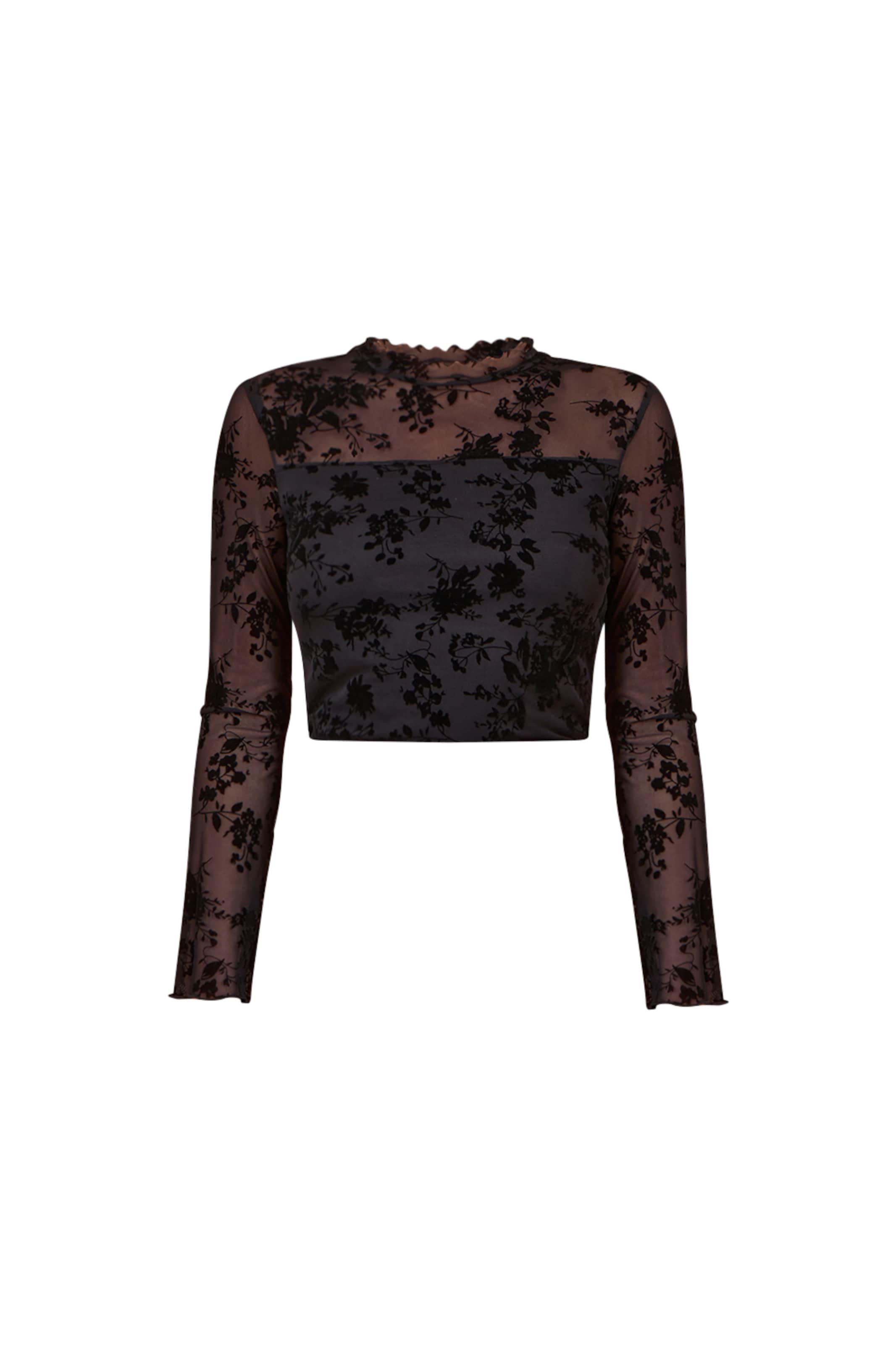 Yumi Top in Schwarz: Vorderseite