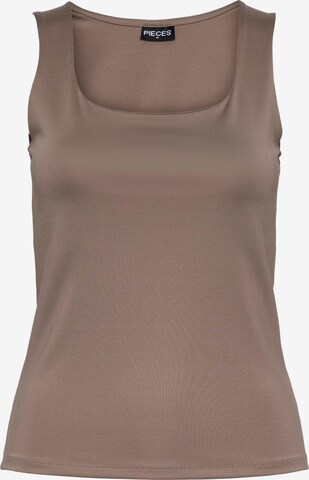 PIECES Top 'NEJA' in Brown: front