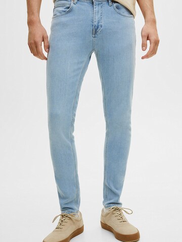 Skinny Jeans de la Pull&Bear pe albastru