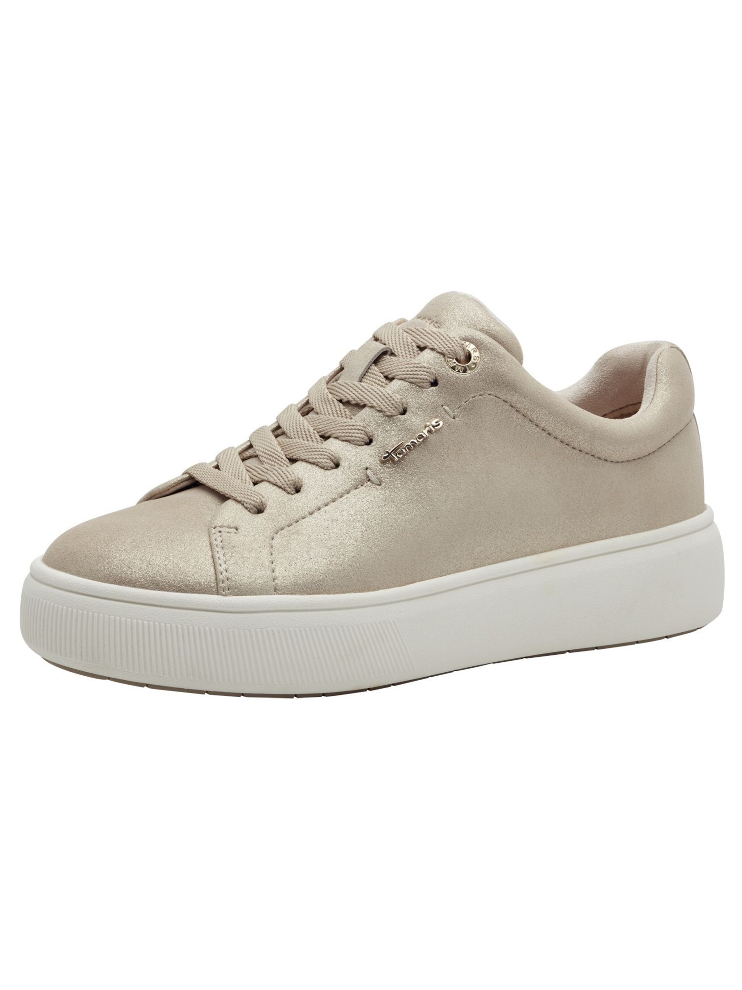 Tamaris Platform trainers in Beige: front