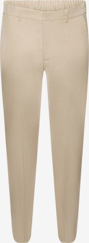 ESPRIT Slim fit Pleated Pants in Beige: front