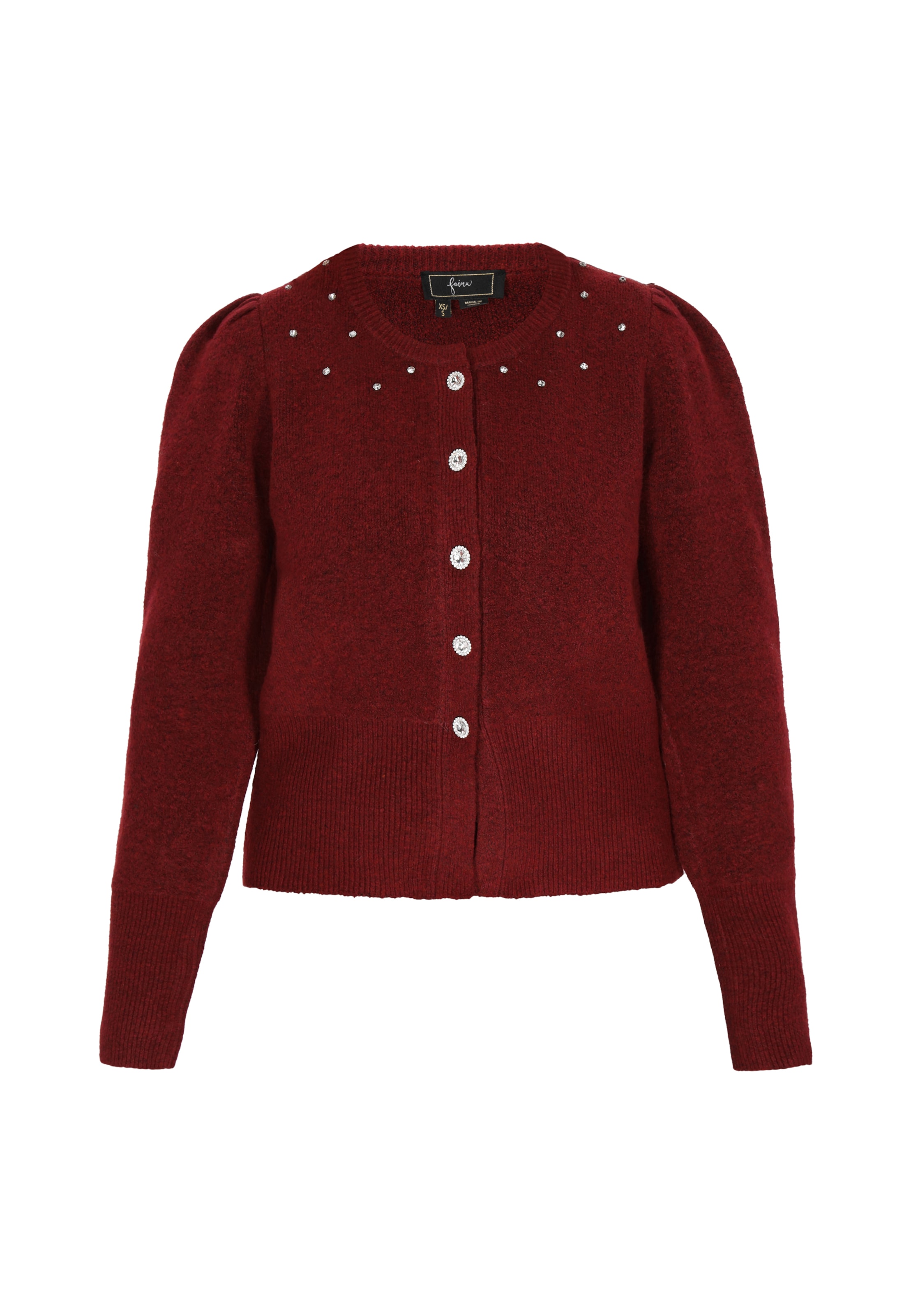 faina Плетена жилетка в червено: отпред