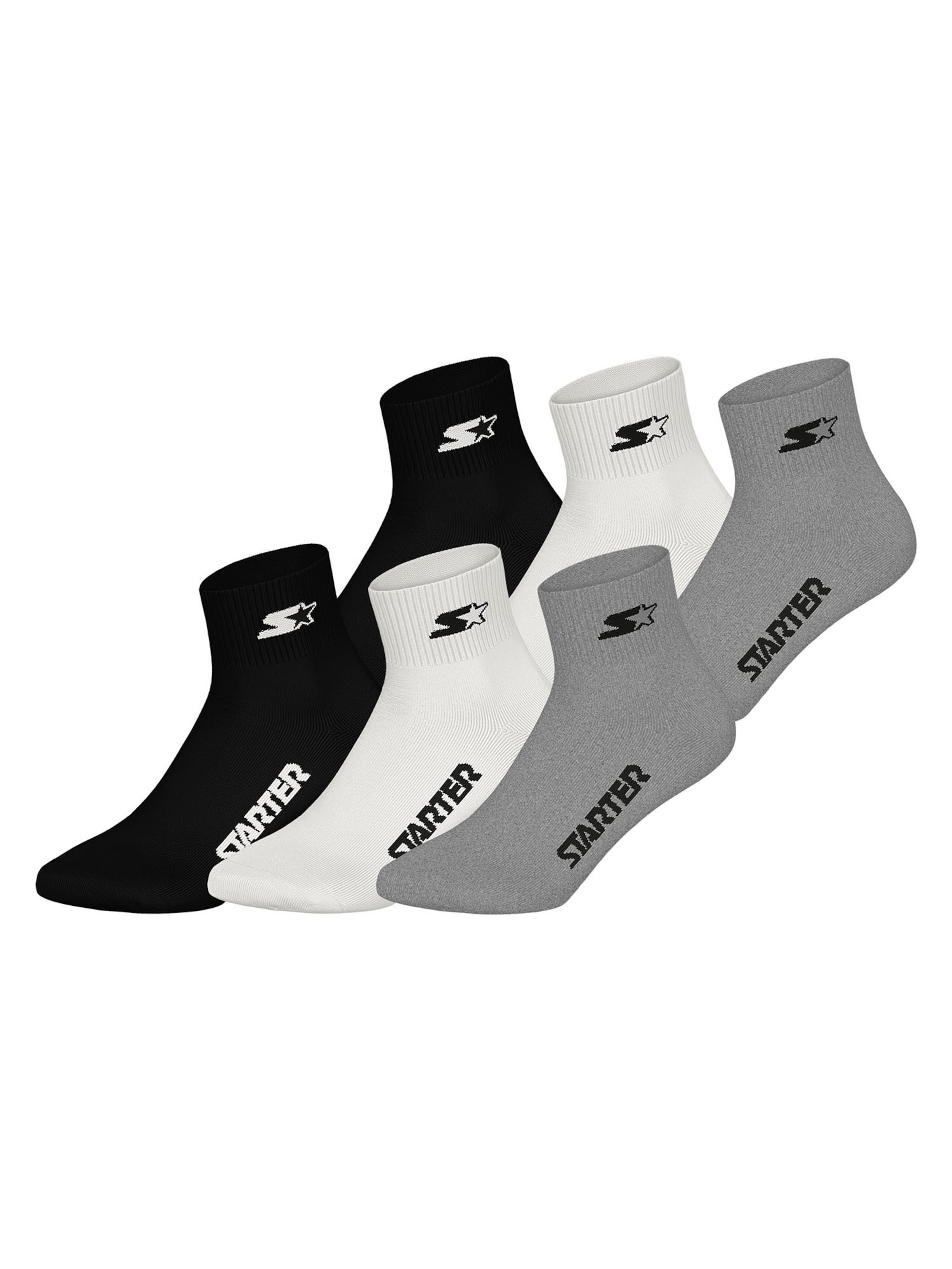 Chaussettes ' Quarter ' Starter en gris : devant