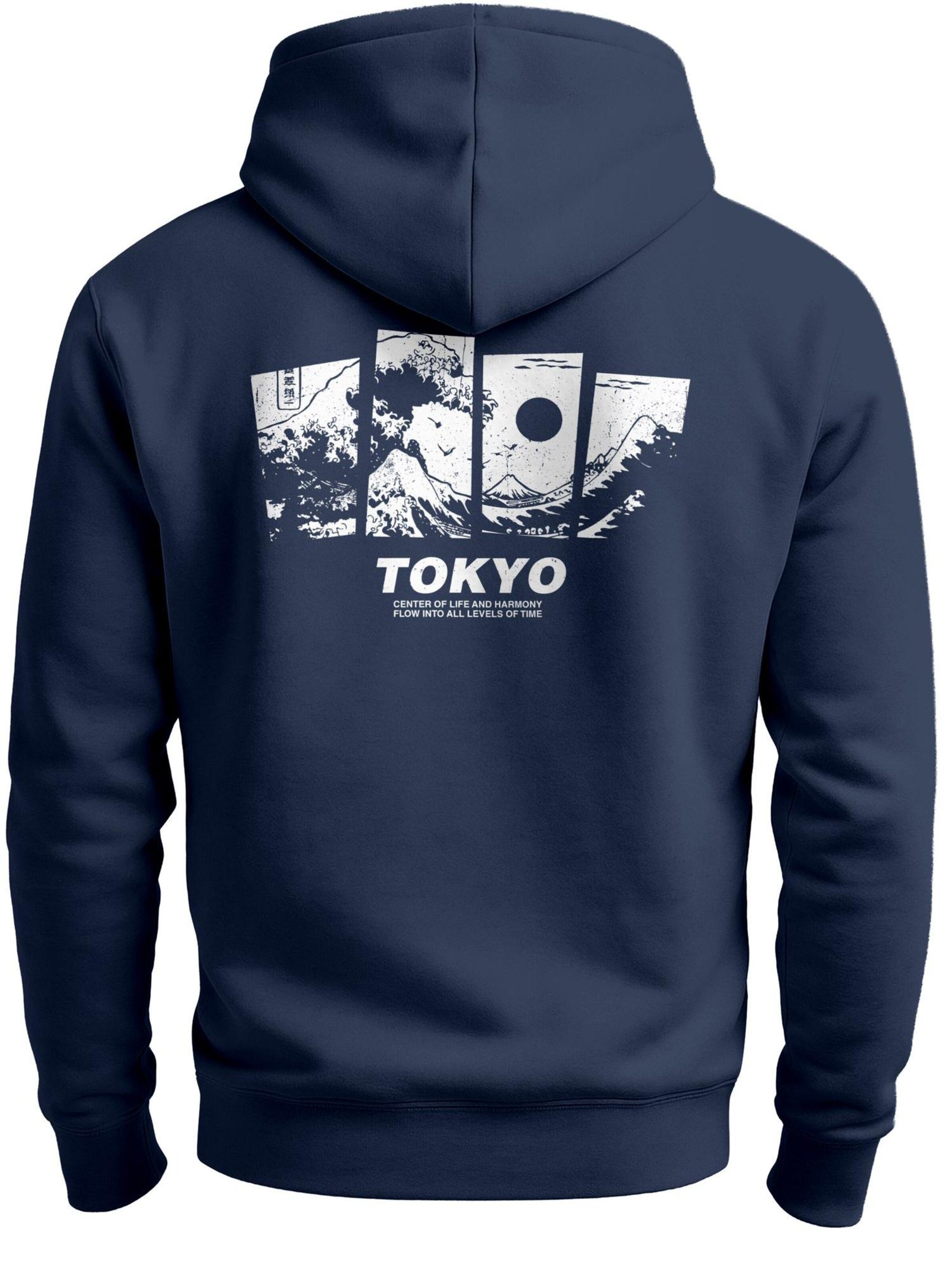 Neverless Sweatshirt 'Tokyo Wave' in Blue