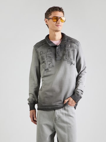 CAMP DAVID Sweatshirt in Black: front