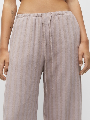 Pull&Bear Wide leg Pants in Brown