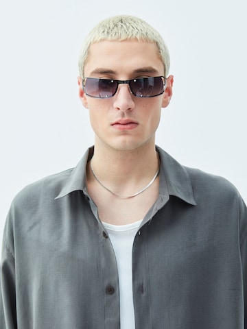 VAMOS CLO Comfort fit Button Up Shirt 'Oceanside' in Grey