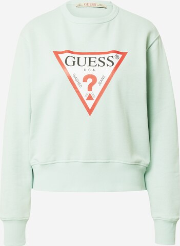 GUESS Sweatshirt in Groen: voorkant