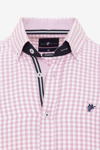 DENIM CULTURE Regular fit Overhemd 'TONEY' in Roze