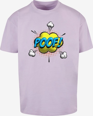 Merchcode T-Shirt 'Poof Comic' in Lila: predná strana