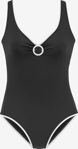 VIVANCE Bustier Badeanzug in Schwarz: predná strana