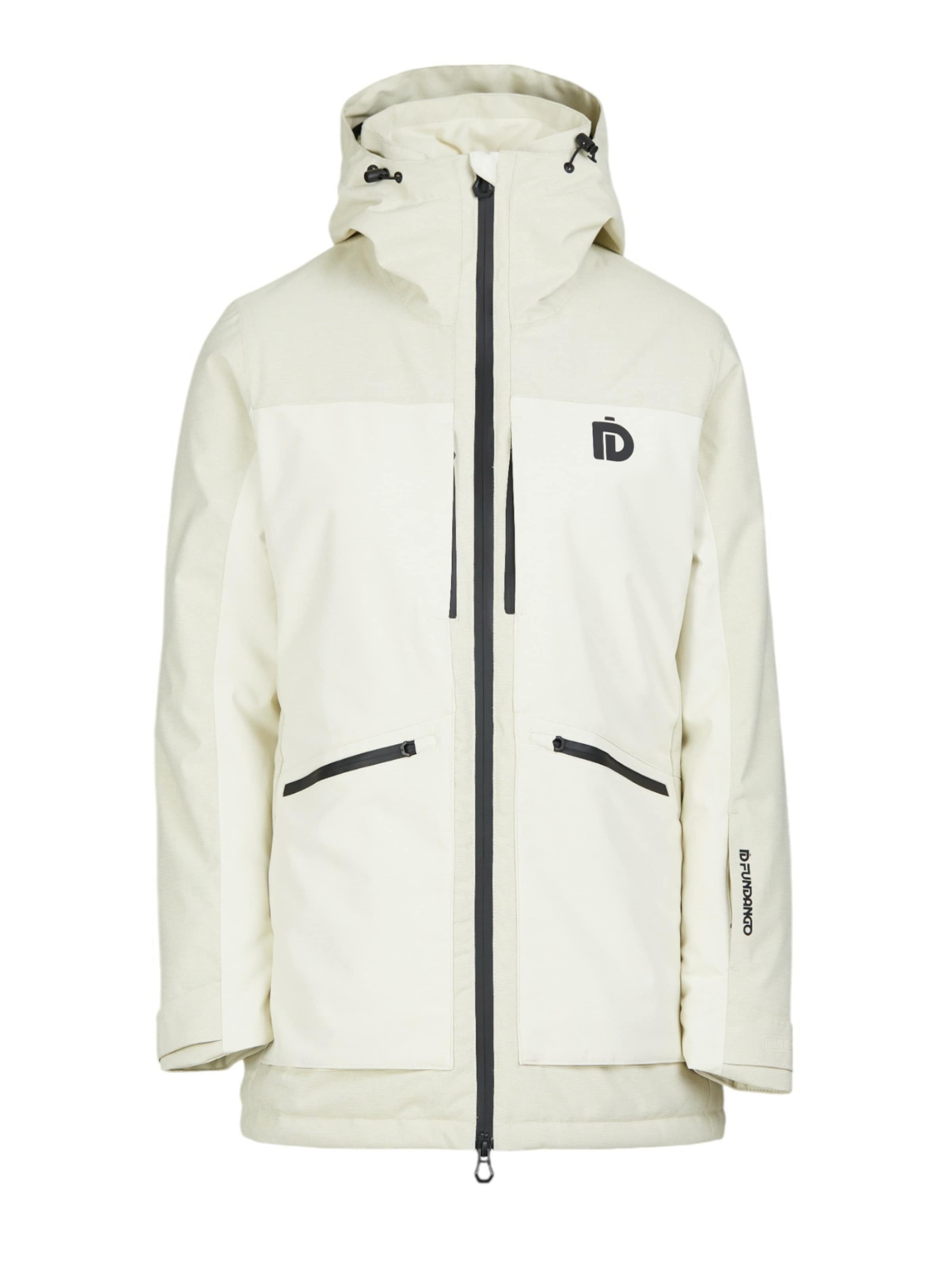 Fundango Outdoor jacket in White: front