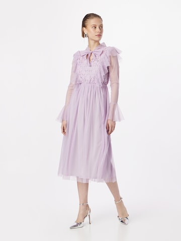 Frock and Frill Dress in Purple: front