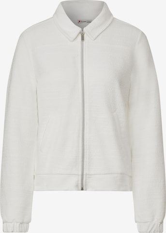 STREET ONE Zip-Up Hoodie in White: front