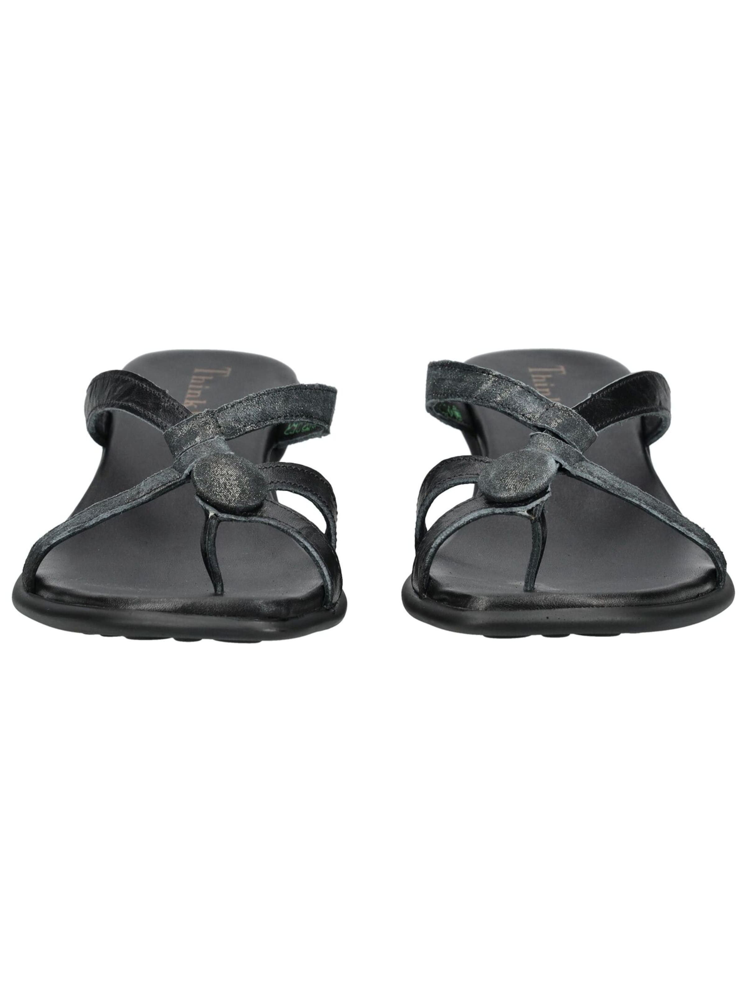 THINK! T-Bar Sandals in Black