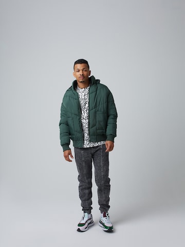 ABOUT YOU x Benny Cristo Between-Season Jacket 'Bruno' in Green