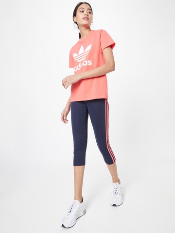 ADIDAS SPORTSWEAR Skinny Sporthose 'Designed To Move High-Rise 3-Stripes 3/4' in Blau