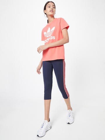 ADIDAS SPORTSWEAR Skinny Workout Pants 'Designed To Move High-Rise 3-Stripes 3/4' in Blue