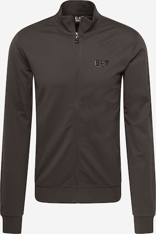 EA7 Emporio Armani Sweat jacket in Black: front