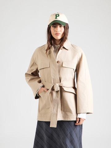 MM by Max Mara Ανοιξιάτικο και φθινοπωρινό παλτό 'RAFIA' σε μπεζ: μπροστά