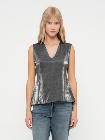 SELECTED Top 'SLFMARGOT' in Black: front