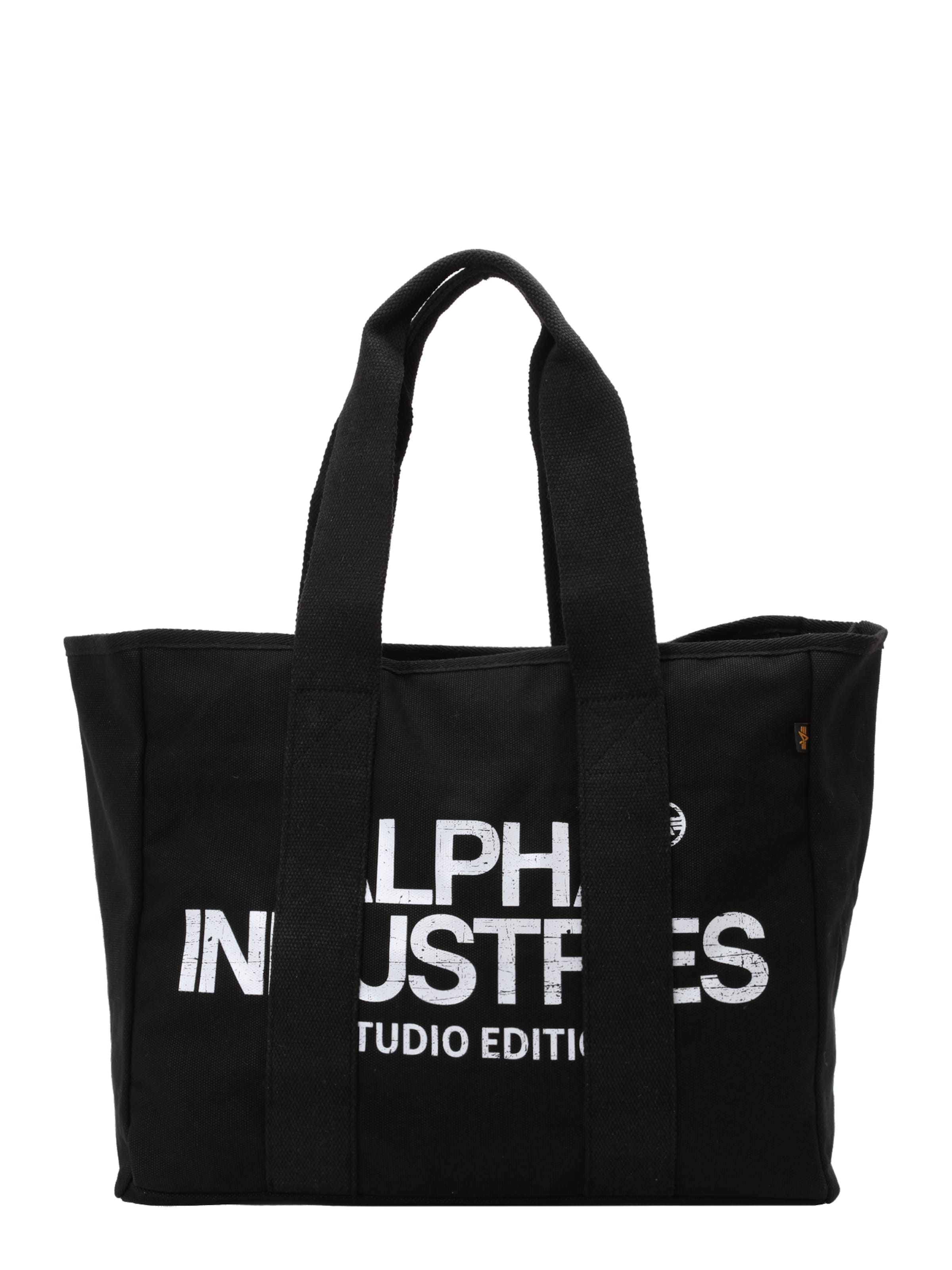 Plase de cumpărături 'Studio' de la ALPHA INDUSTRIES pe negru: față