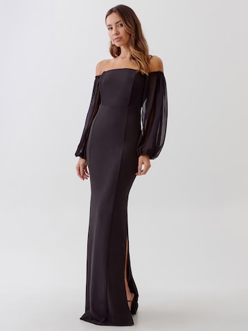 Tussah Suknia wieczorowa 'CIERA' w kolorze czarny: przód