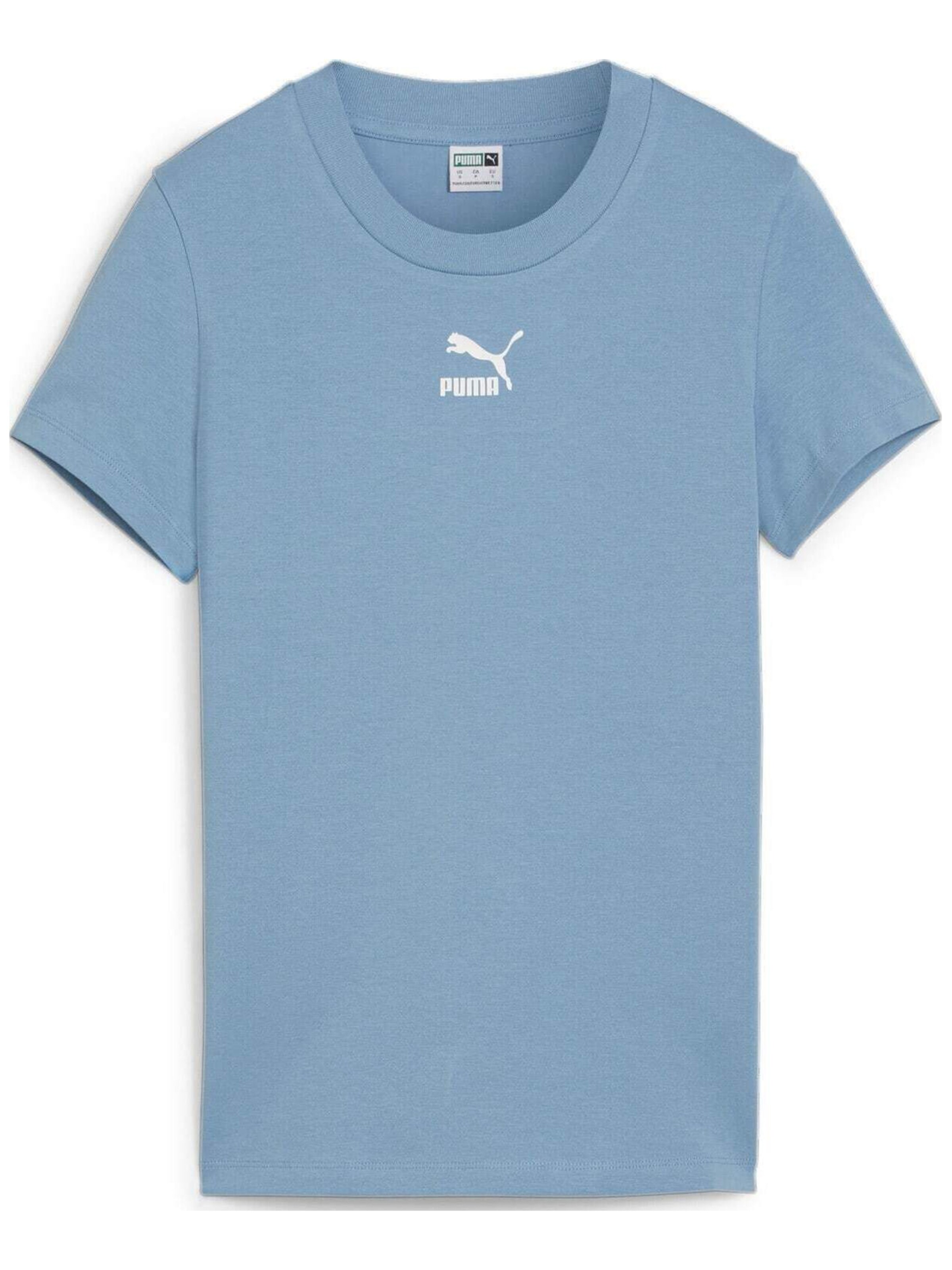 Maglietta 'Puma Classics Slim Tee Zen' in XS PUMA di colore blu, Visualizzazione prodotti