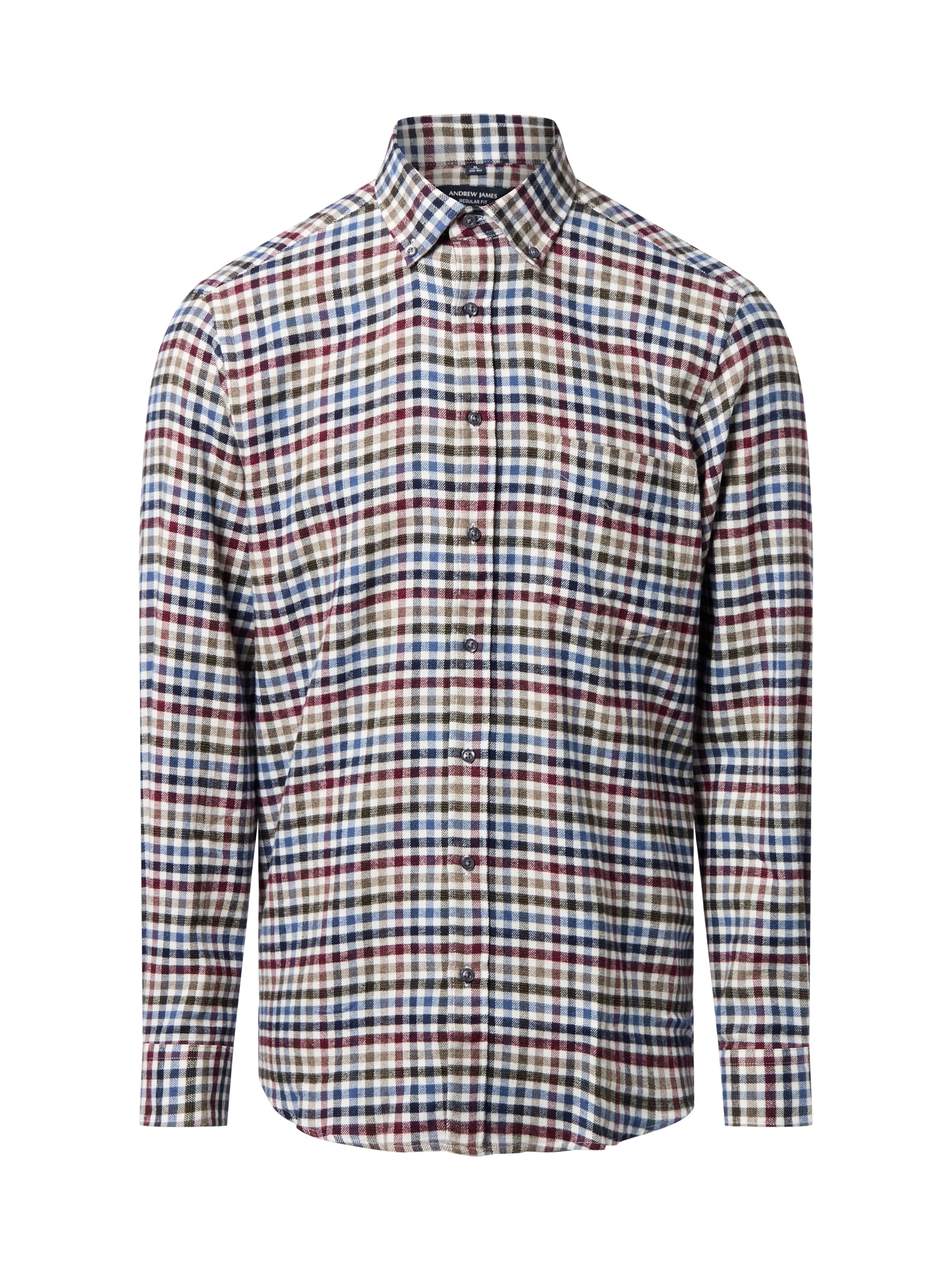 Andrew James Regular Fit Hemd in Blau: Vorderseite