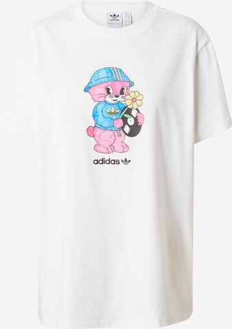 ADIDAS ORIGINALS Тениска в бяло: отпред