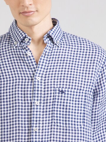 FYNCH-HATTON Regular fit Ing 'Vichy' - kék