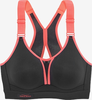 Bustier Soutien-gorge de sport VENICE BEACH en gris : devant