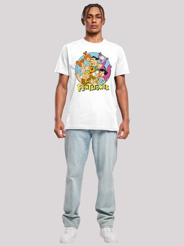 F4NT4STIC Shirt 'The Flintstones Group Circle' in White