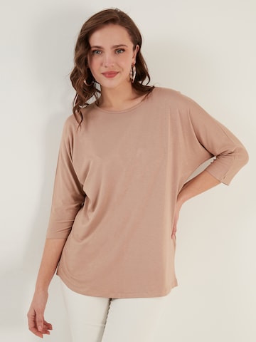 LELA Blouse in Beige: voorkant