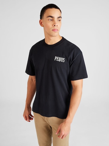 Pequs Shirt 'Island of Heartbreaks' in Black: front