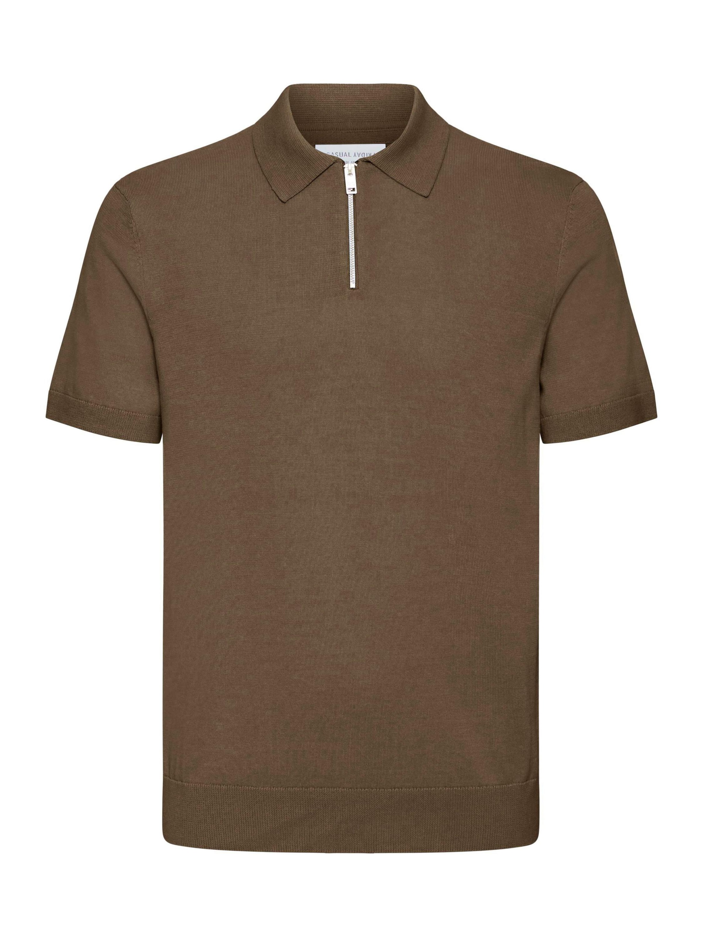 T-Shirt ' CFLoka ' Casual Friday en marron : devant