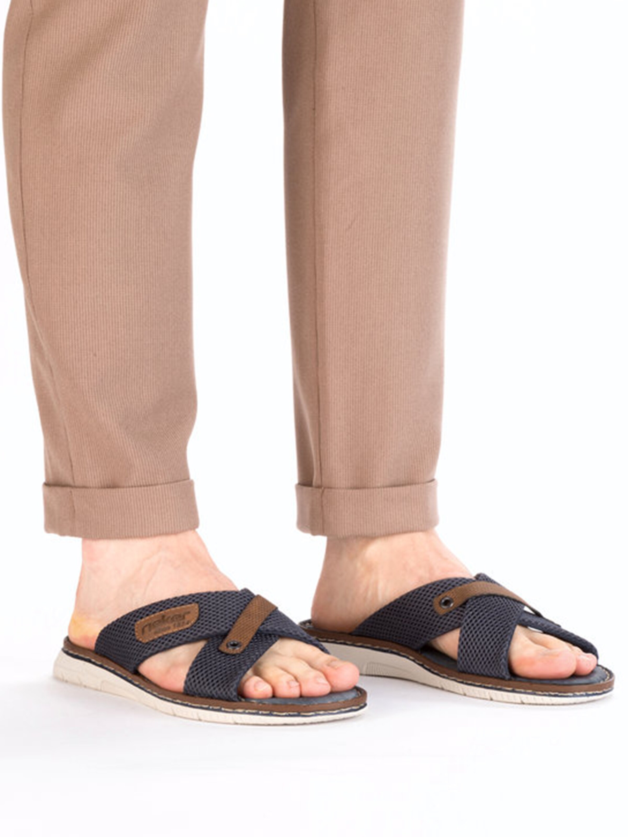 zils Rieker Ādas čības