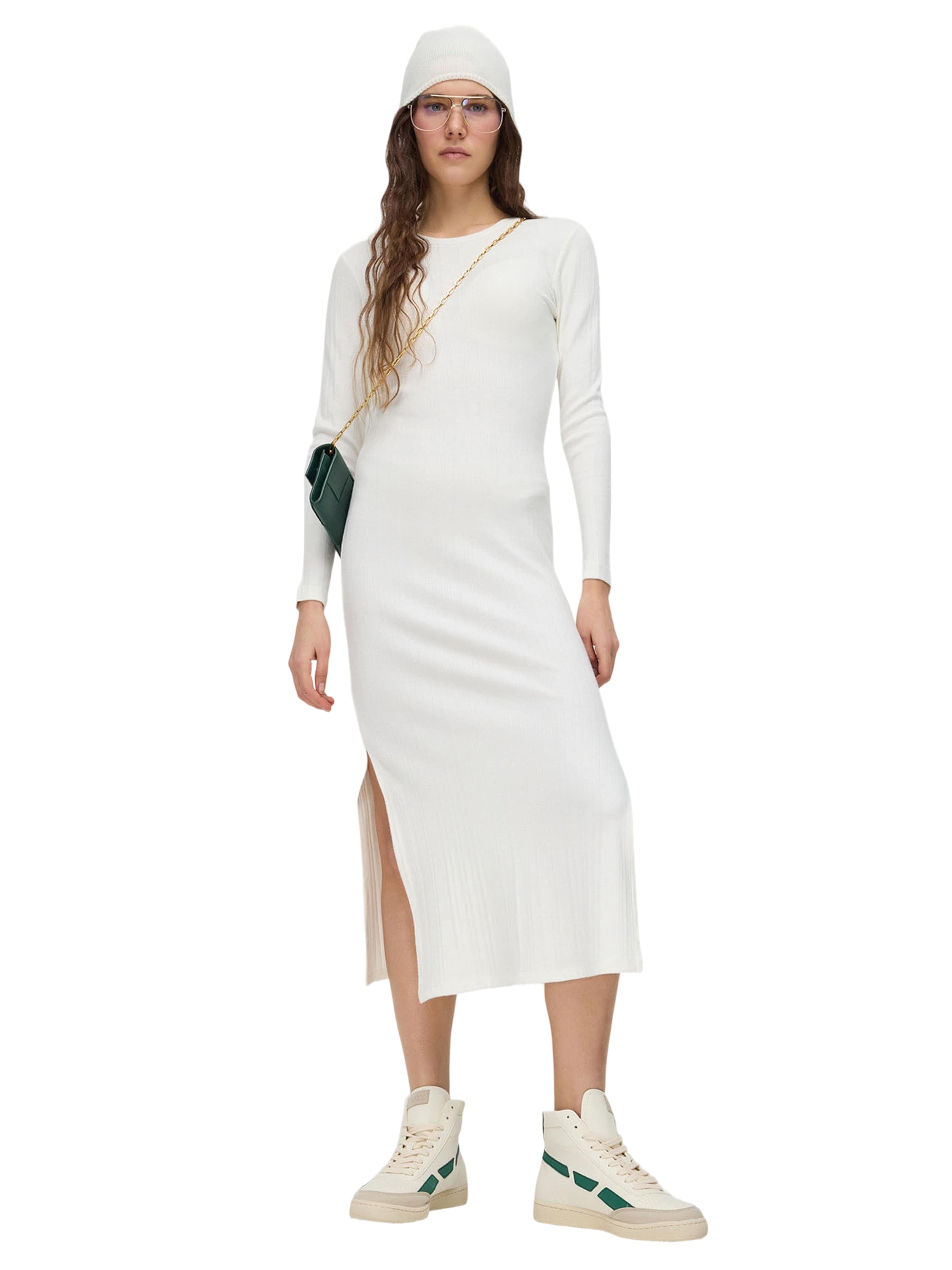 No Matter What Gebreide jurk in Wit: voorkant